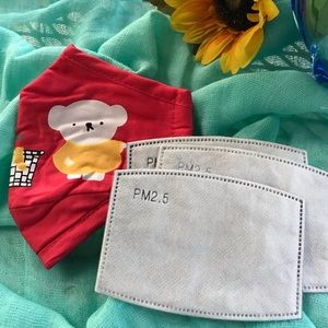 Cartoon Bear Face Mask w/ 3 Filters